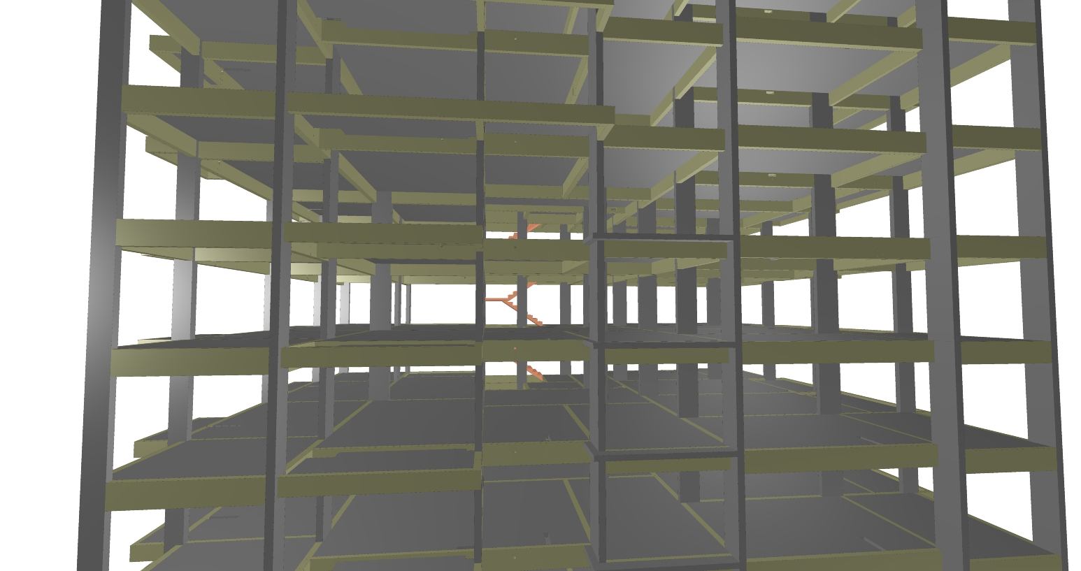 Modelo BIM somente da estrutura de concreto